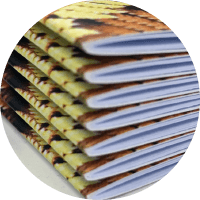 Saddle stitch book binding